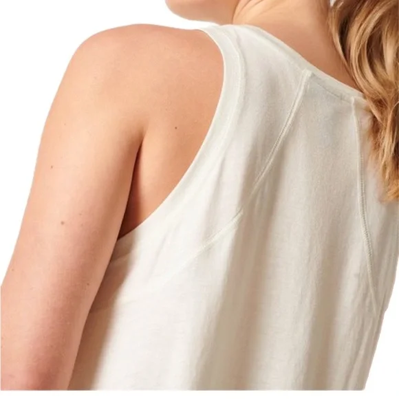 Sweaty Betty Lily White Easy Peazy Pima Tank Top - Picture 3 of 7